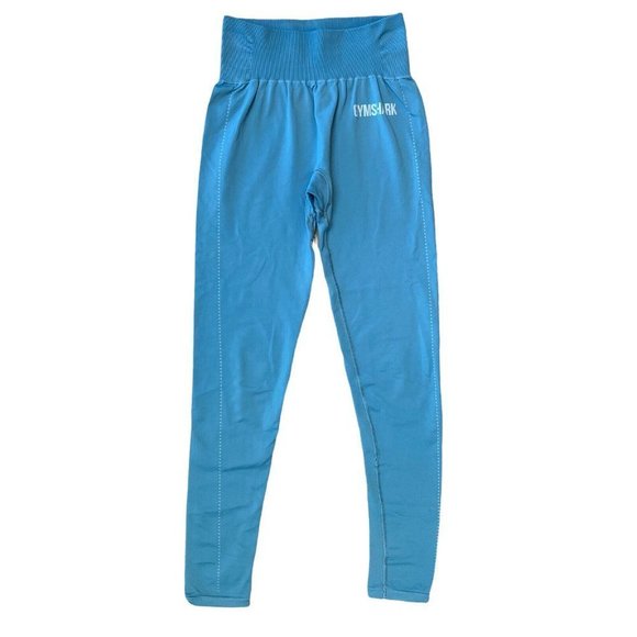 Gymshark Compression Cropped Leggings Womens Small Blue *Read - Picture 2 of 7